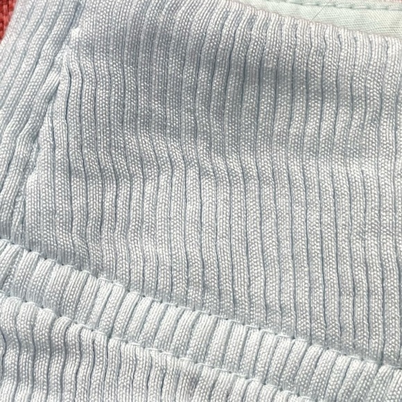 STAUD Bernard Textured Light Blue High Rise Wide Flare Leg Pants 6, S/M Waist 28 - Picture 8 of 13